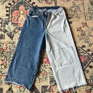 Split Dye High-Rise Wide Leg Jeans (14W)